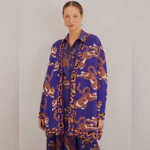 FarmRio leopard cardigan, size xs Worn twice